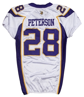 2009 Adrian Peterson Game Used, Photo Matched & Signed Minnesota Vikings Road Jersey (Beckett & Resolution Photomatching) 
